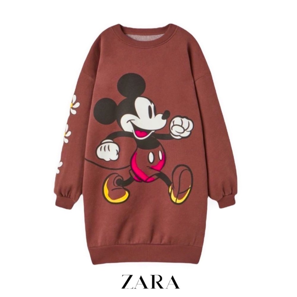 Zara, Mickey Mouse, Oversized Sweatshirt, Youth Girls, Sz 10 & Sz 11-12, EEUC